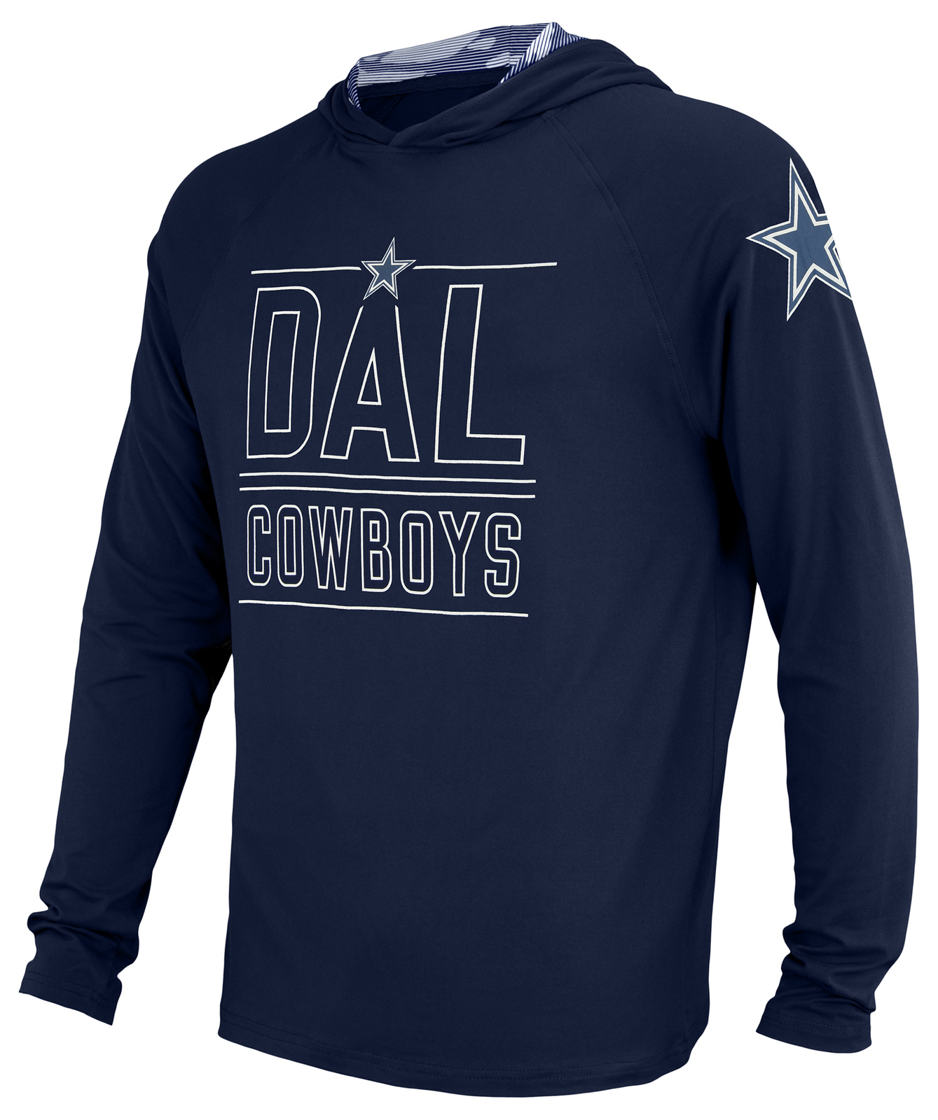 Толстовка Zubaz NFL Mens Dallas Cowboys Team Color Active с капюшоном и камуфляжными вставками