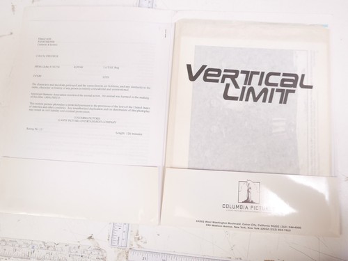 Vertical Limit Movie Press Kit Handbook & 8 Still Photos in Original Folder - Picture 3 of 13
