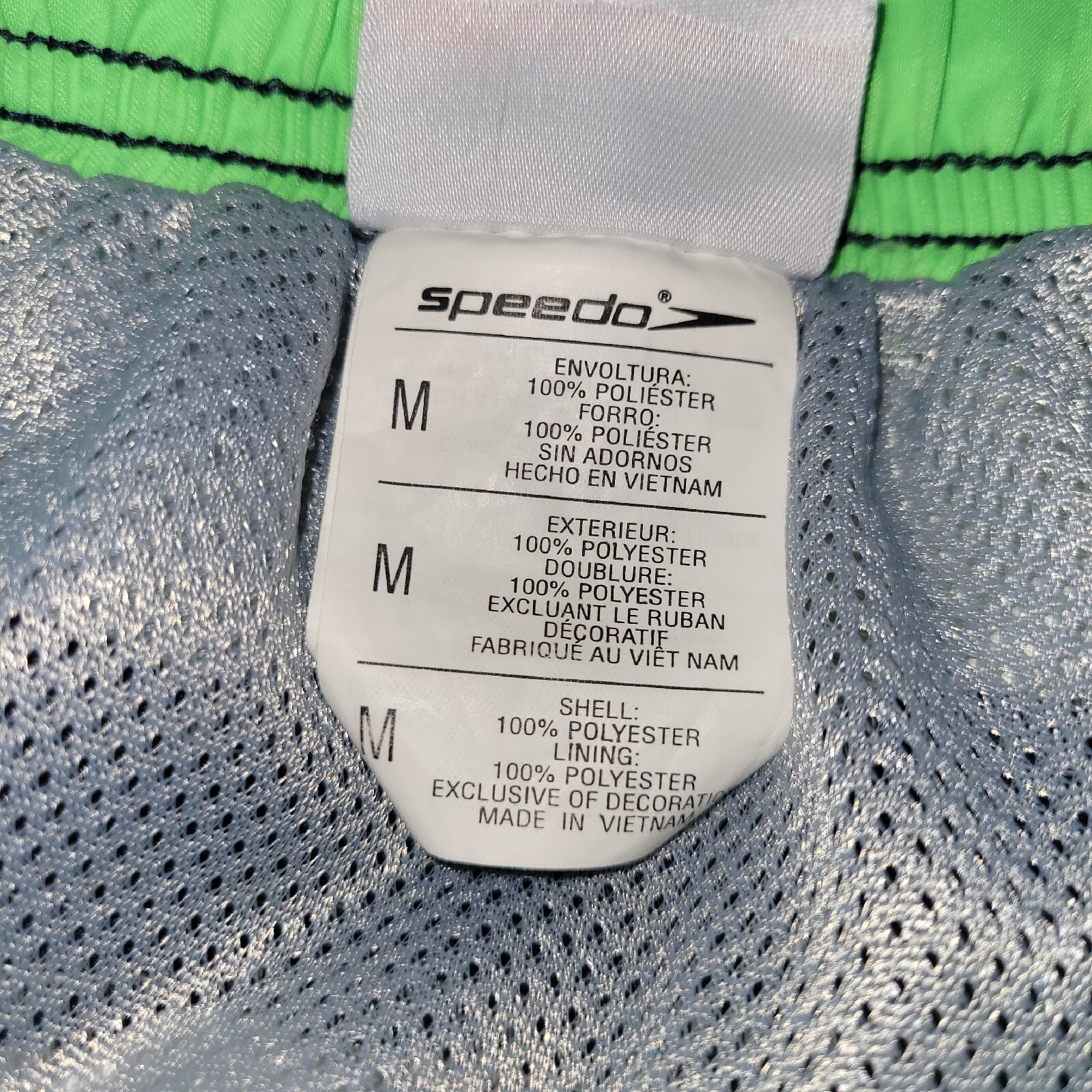 Speedo Men's Drawstring Polyester Swim Shorts Whi… - image 6