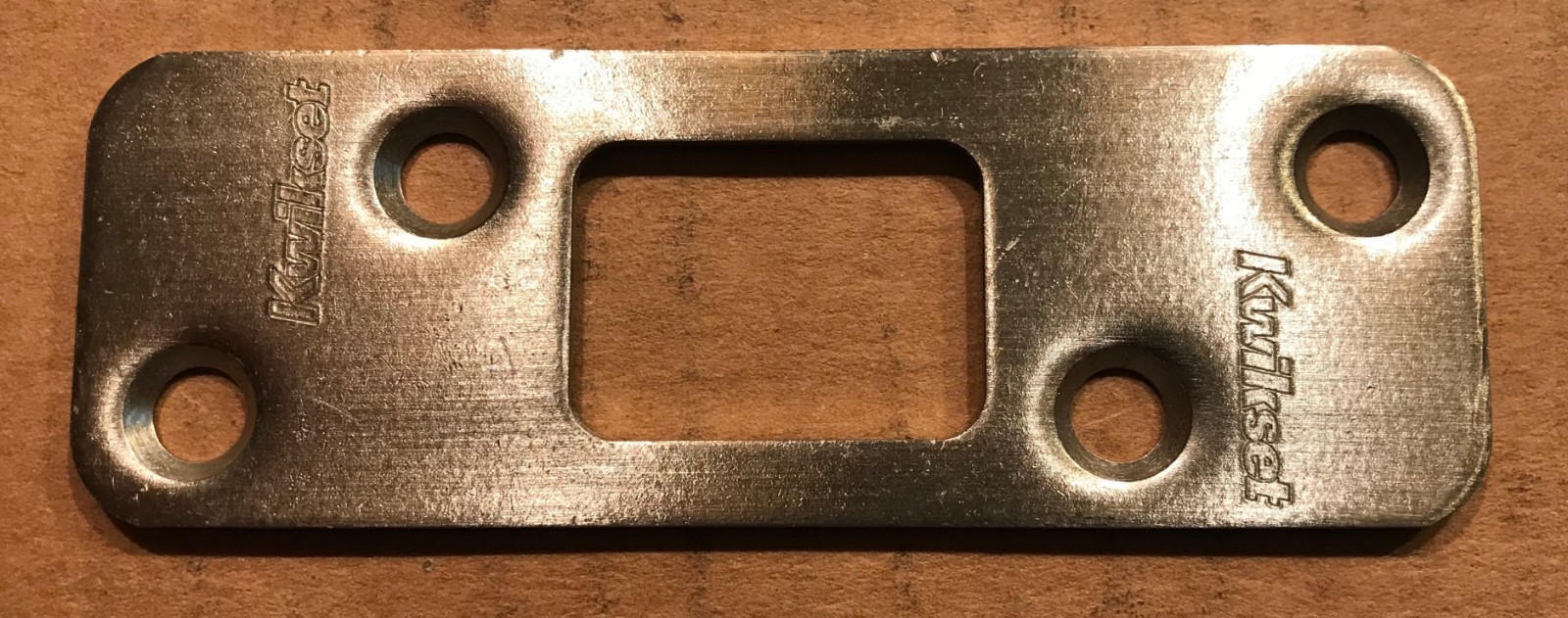 Kwikset 83223 Round Corner Heavy Duty Deadbolt Strike Plate Weiser