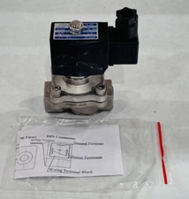 1/2" NPT Normally Closed Stainless Steel Viton 2-Way Solenoid Valve