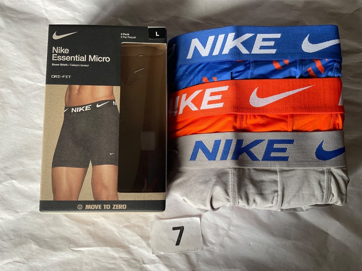 Nike Dri-FIT Essential Micro 3枚組 ヒップブリーフ Nike Men's 3-Pack DRI-Fit Essential Micro Boxer Briefs - Macy's