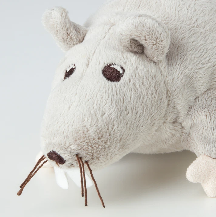 IKEA GOSIG RATTA Soft toy, Grey Beige, 23 cm 9" Rat Mouse Kids Soft Plush Toy - Image 3 of 3