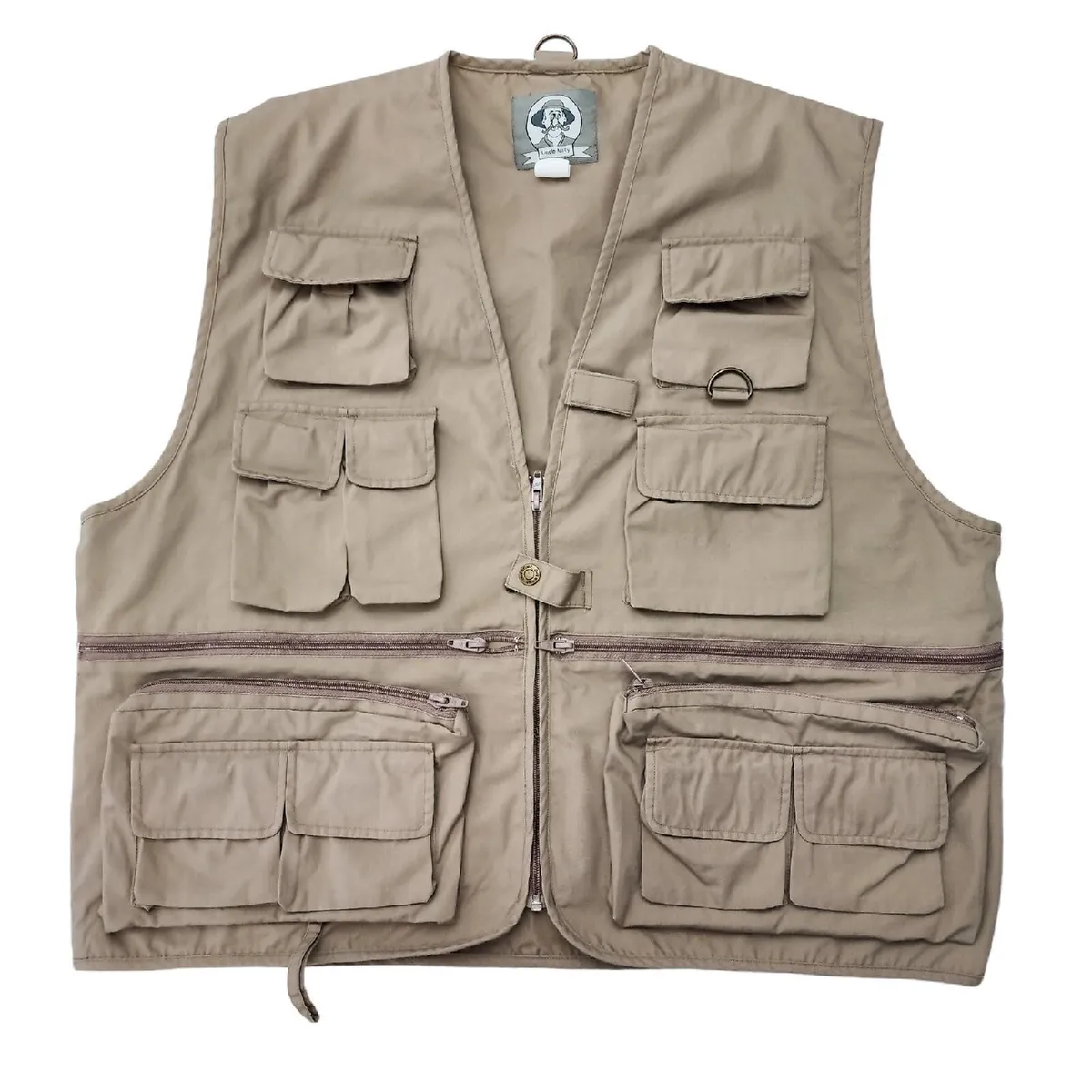 Uncle Milty Mens Large Fishing Vest Field Hunting Photography Safari Full  Zip
