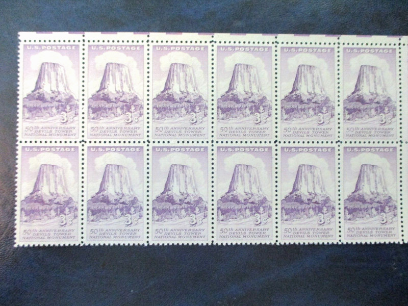 DEVILS TOWER NATIONAL MONUMENT   block of 12 #1084