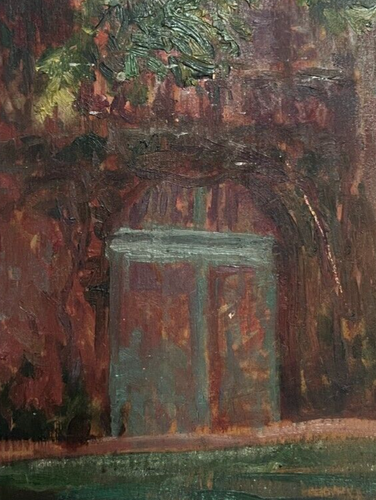Vintage Original Painting Landscape, City, House signed Fernand GUEY Quimper - Picture 3 of 9