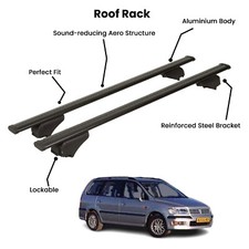 2 Pcs Black Cross Bars For Mitsubishi Pajero Suv 1991-1998