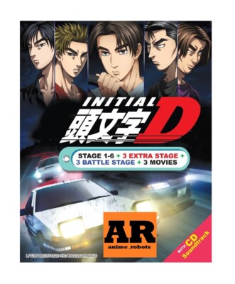 Inital D(Stage 1-6+Extra+Battle Stage+Movie)Anime DVD English subtitle Region 0