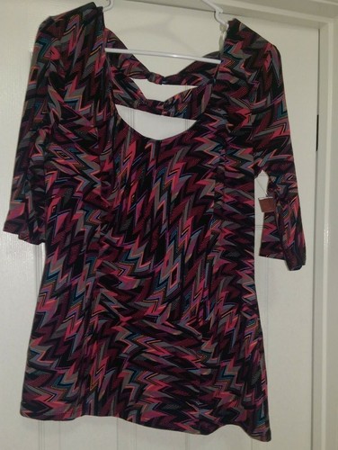 No Boundaries Junior Women Shirt Top Blouse Size XXL 19 2XL 2X Large Striped NWT