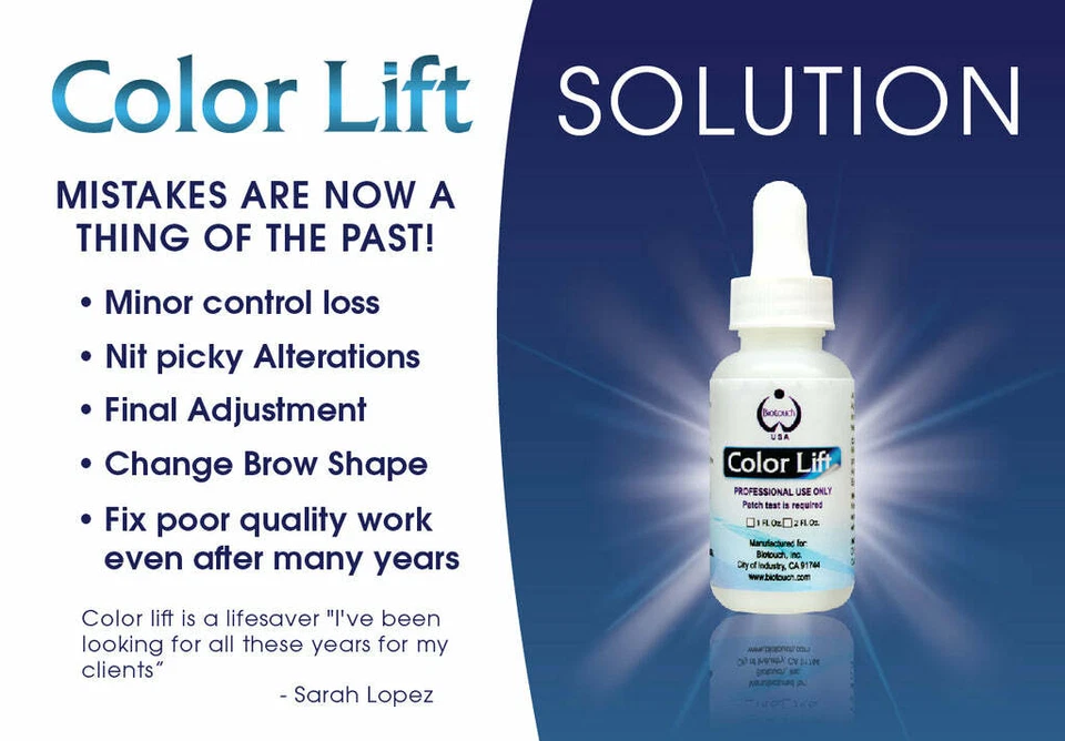Biotouch COLOR LIFT Microblading Color Remover Unwanted Pigment ink remover 1oz - Image 2 of 4