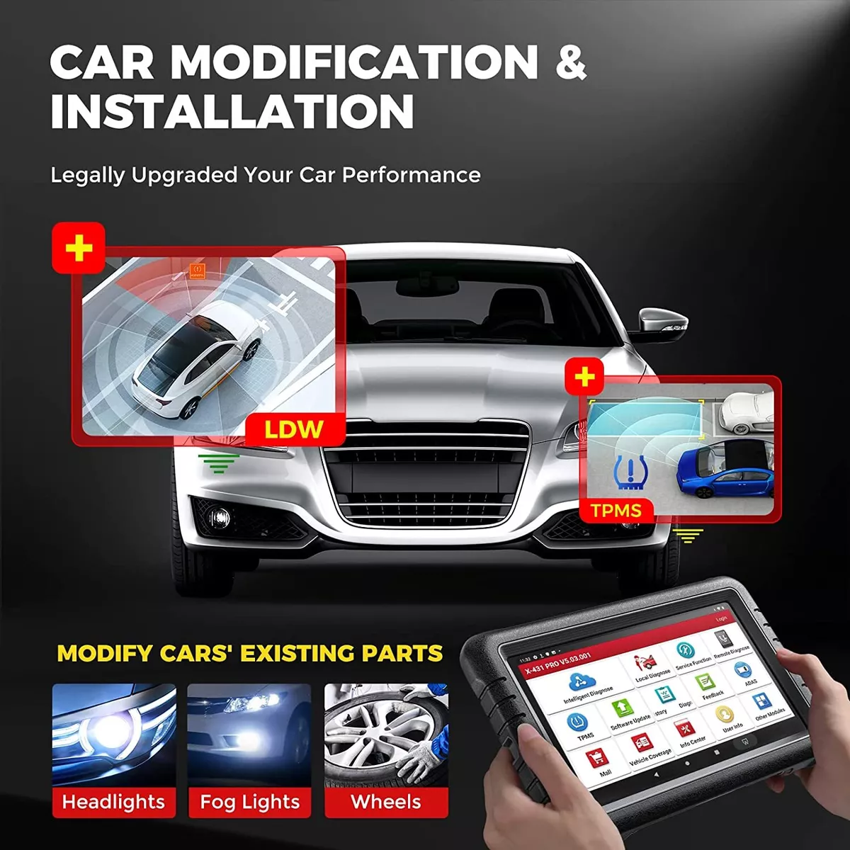  LAUNCH OBD2 Scanner CRP123X Elite Car Scanner,2024