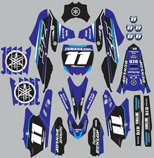 Decals for CYCRA POWERFLOW  YAMAHA GRAPHICS  YZ 450F YZ 250f  2014-2017 Blue