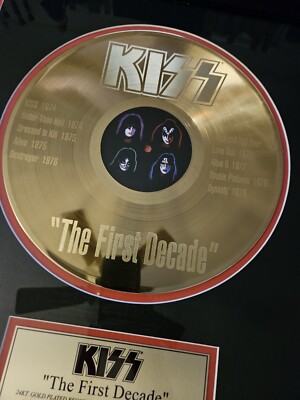 RARE KISS 2005 The First Decade 24KT Gold Plated Record