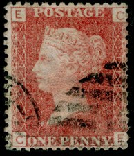 SG43, 1d rose-red plate 118, FINE USED. CE