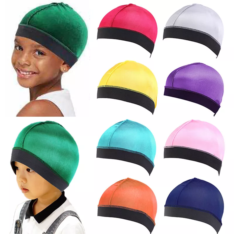 elastic band silky wave cap for