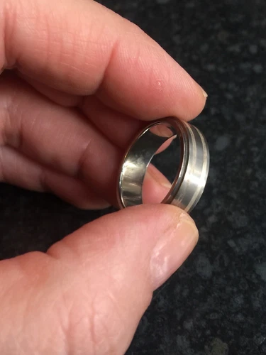 Titanium Silver Band Wedding Ring Size V