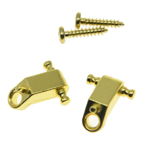 Set of 2 Gold Guitar String Tree Retainer Guide for Fender American Strat Tele - Picture 2 of 6