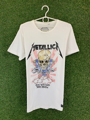 METALLICA MEN CASUAL SHIRT JERSEY TEE SHINE ORIGINAL SIZE M