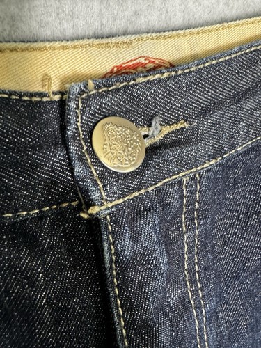 Ed Hardy Shorts Men 42 Blue Skull Crown Rose Graphic Denim Street Casual Y2K - Picture 11 of 21