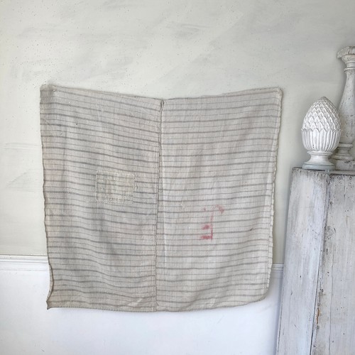 Grainsack grain sack Farmhouse rustic textile antique hand woven linen French c - Picture 8 of 10