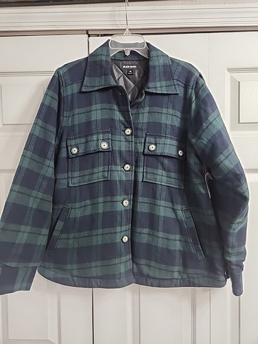 Chaqueta de Algodón a Cuadros Negra Remache Verde Azul Acolchada Forrada Cálida Luz Divertida Talla XL - Imagen 1 de 5