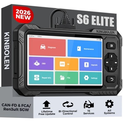 2026 KINGBOLEN S6 ELITE Auto OBD2 Diagnosegerät Scanner Kostenloses Upgrade FCA
