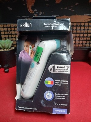 Braun TempleSwipe Forehead Thermometer Temporal BST200 Damaged Box Sealed NEW