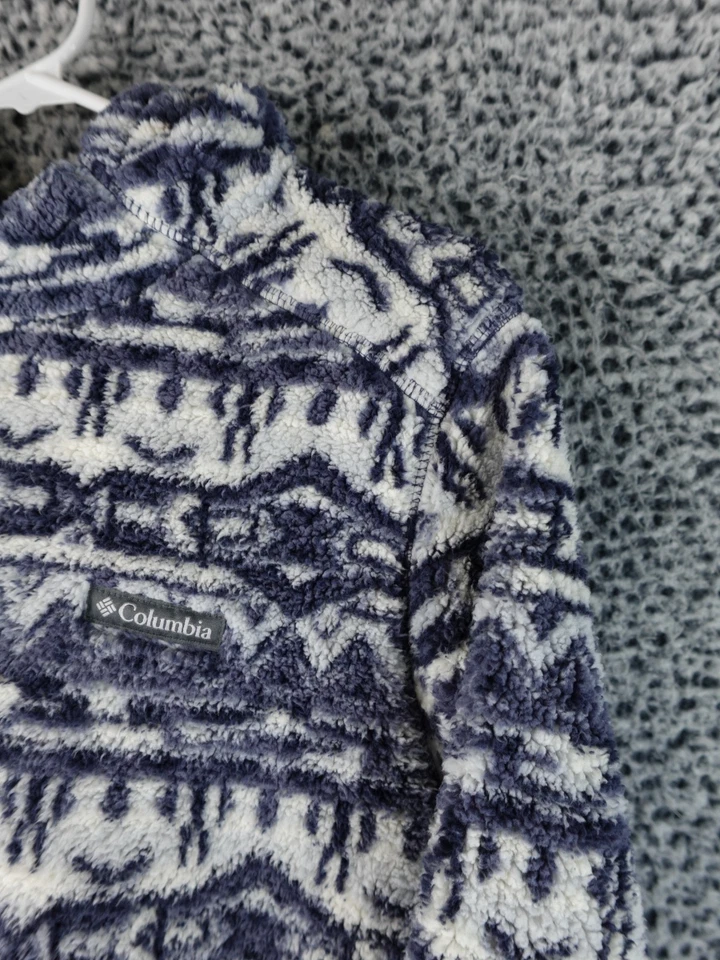 Sudadera con capucha polar Columbia West Bend para mujer grande estampada multicolor manga larga Foto 3 de 4