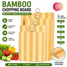 BAMBOO WOODEN WOOD CHOPPING BOARD KITCHEN FOOD CUTTING SLICING SERVING PLATTER