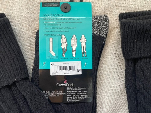 CUDDL DUDS PLÜSCHFÜLLUNG Overknee-Damensocken mit Beinlagen. 2 Paar Größe 4-10 - Bild 4 von 4