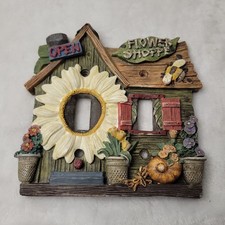 Vintage Double Toggle Light Switch Plate Cover Home Flower Shoppe Cottage Garden