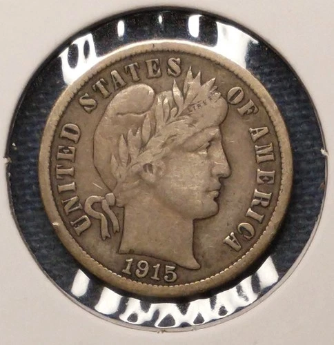 1915 BARBER DIME -- really nice Very Fine (VF)