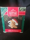 🎣🛠💰1989 Hallmark Keepsake Christmas Ornament Child's Third Christmas Dated — photo 2
