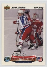 1991 Upper Deck World Junior Tournament UD Logo Hologram Keith Tkachuk #698 05cx