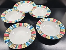 5 Christopher Stuart Ensemble Soup Bowls Set Vintage Table Dining Dish Retro Lot