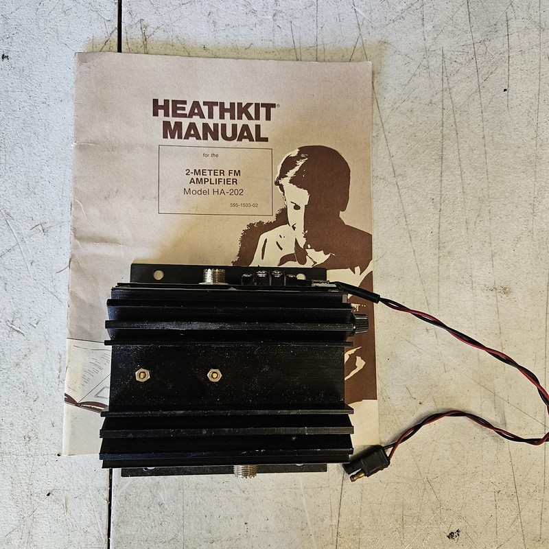 Heathkit HA-202 2 Meter FM Mobile Power Amplifier Amp With Original Manual