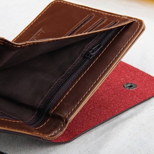 Men's Bifold Leather Wallet Money ID Credit Card Holder Billfold Purse Clutch - Picture 6 of 8