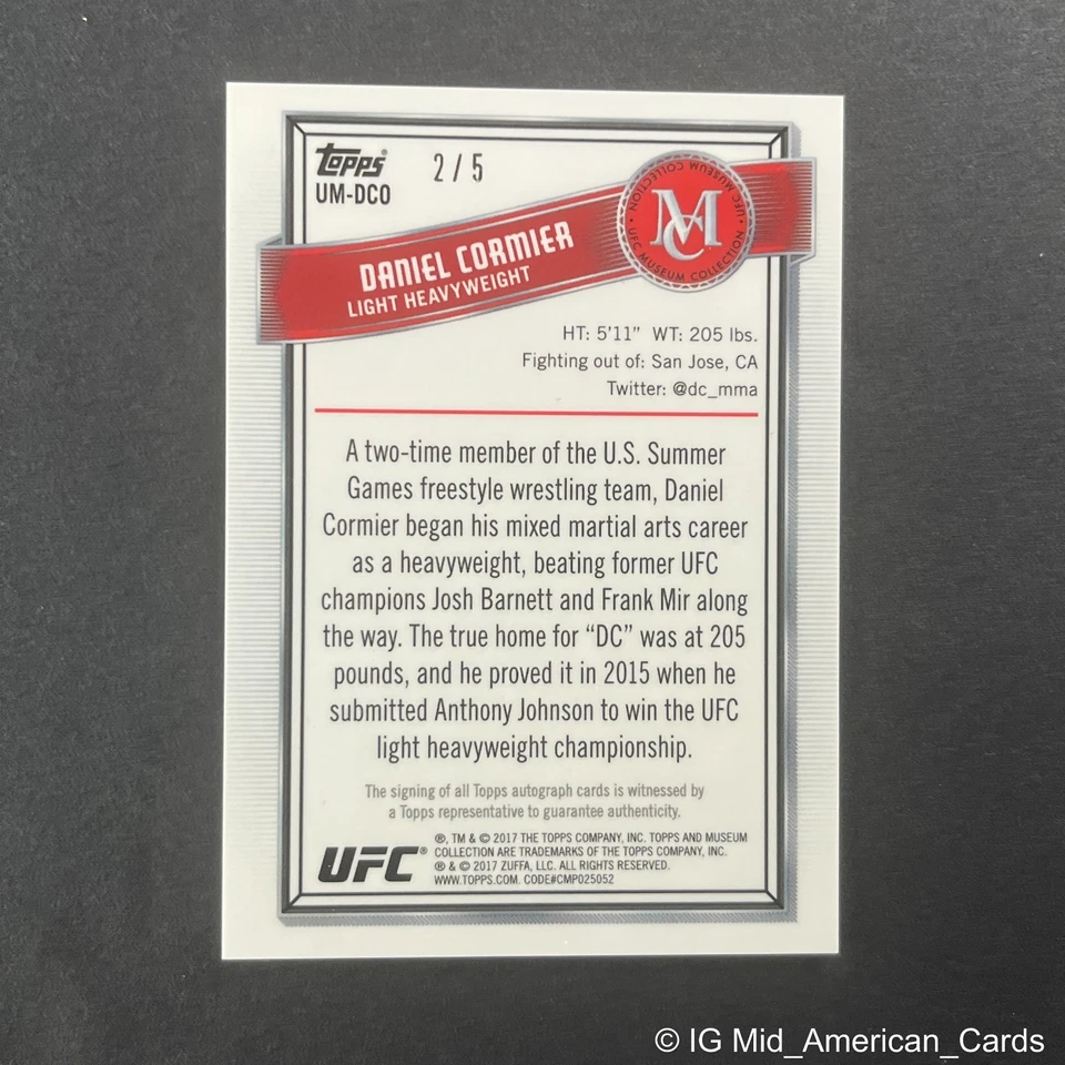 2017 Topps Museum Collection DANIEL CORMIER Refractor Auto 2/5 - Image 4 of 4