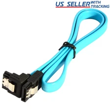 18" SATA 3.0 Cable SATA3 III 6GB/s Right Angle SSD HDD Hard Drive, Blue