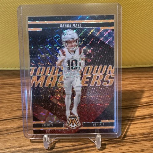2025 Panini Mosaic - Touchdown Masters Drake Maye #9 Orange Fluorescent   Prizm