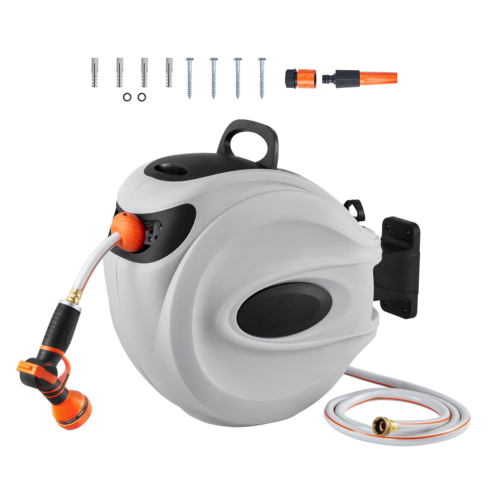Retractable Hose Reel Water Hose Reel 65'x5/8" 180&deg; Swivel 