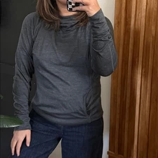 Ibex merino Wool Hera pullover hoodie. Size M