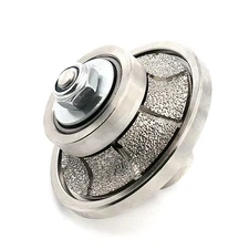Diamond Hand Profiler B10,Half Bullnose Vaccum Brazed Profile Wheel Metal Cov...