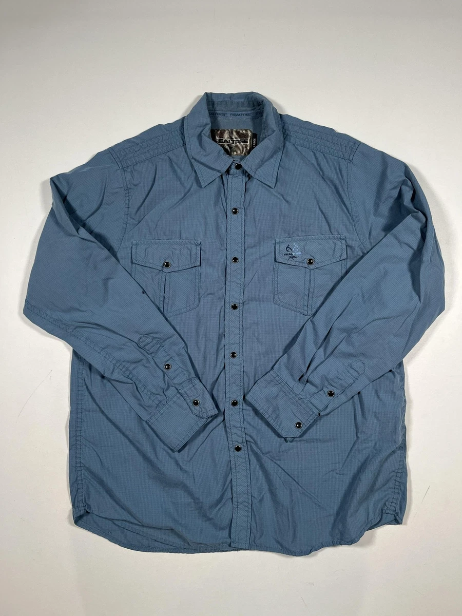 Staghorn Realtree Chemise de pêche boutonnée à Manches Courtes pour Homme