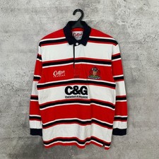 GLOUCESTER 2003 2005 HOME RUGBY UNION SHIRT COTTON TRADERS JERSEY SIZE M