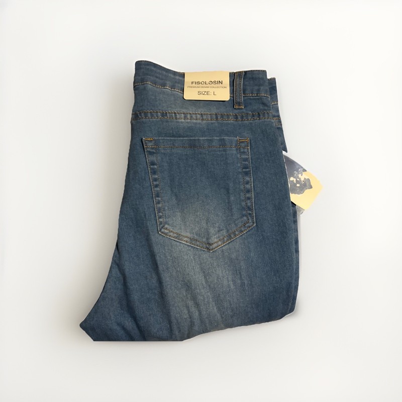 FISCLOSIN Womens High Waist Stretch Jeans 5 Button Skinny Jeans Large NWT