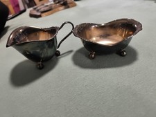 WMF Zucker Milch, Bauhausstil, Versilbert, Hammerschlag, 1930er Jahre