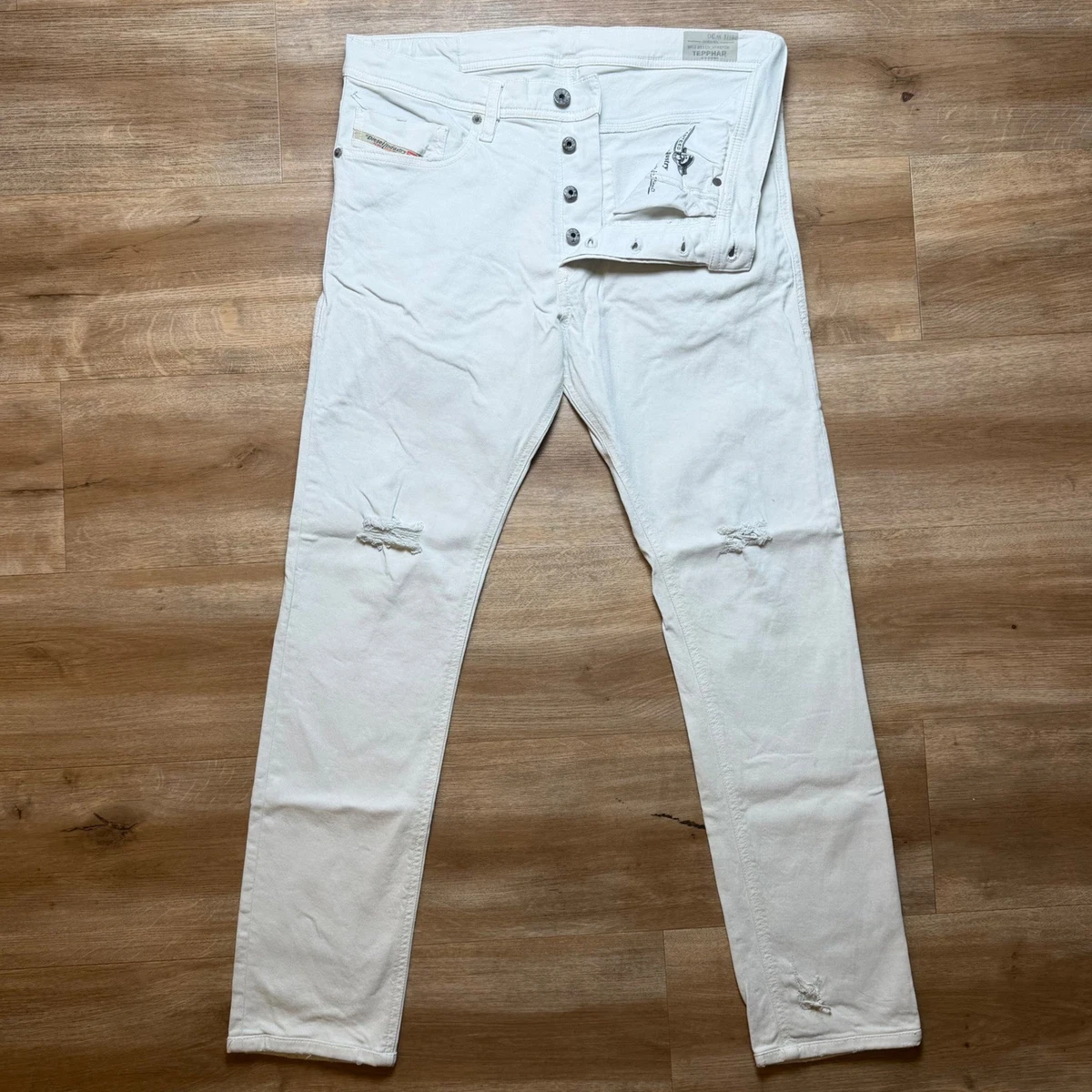 Diesel White Slim Jeans for Men for sale | eBay