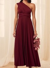 Lulus tricks of the trade Burgundy convertible dress Size M