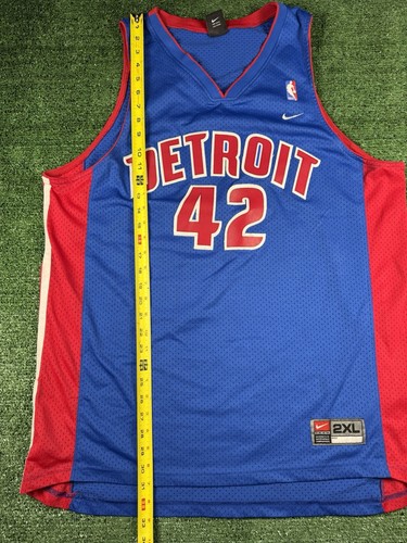 Vintage Nike NBA Detroit Pistons Jerry Stackhouse Sewn Stitched Jersey 2XL XXL - Picture 8 of 11